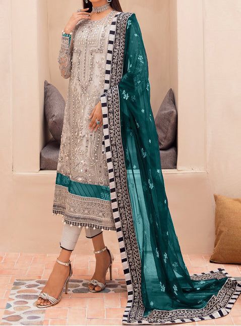 Gulaal 3Pcs Embroidered Organza Dress|Factory outlet
