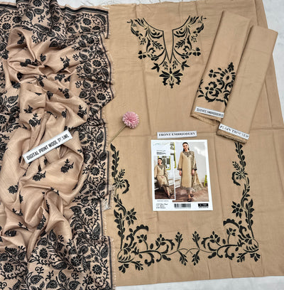 Embroidered lawn Three Piece|Factory outlet