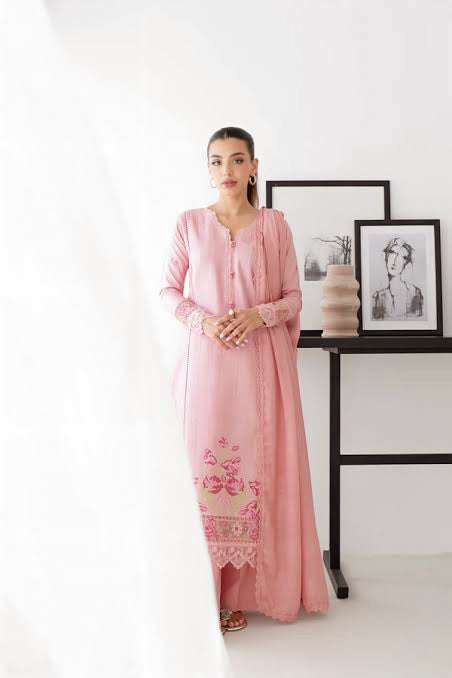 DHANAK EMBROIDERY DRESS 3 PIECE 2375