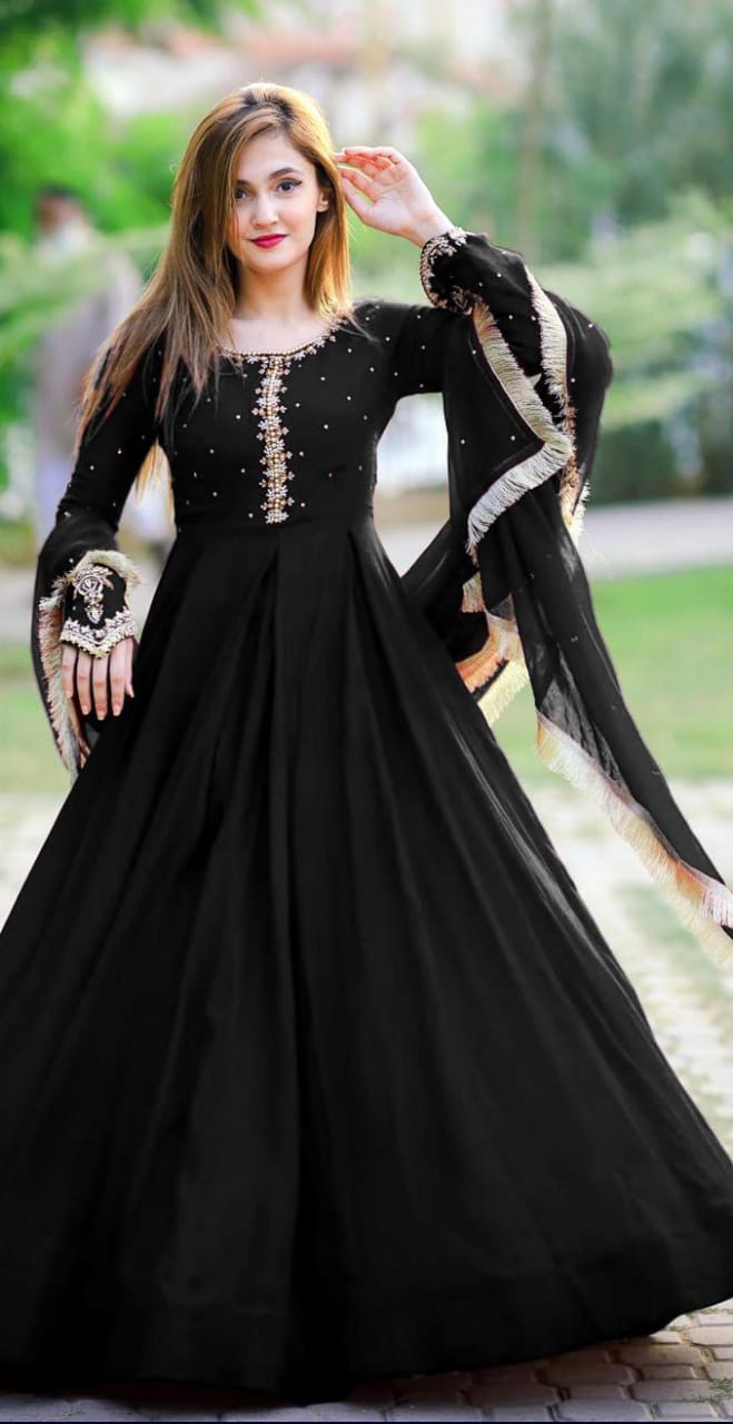 HIGH QUALITY FABRIC THREE PIECE MAXI