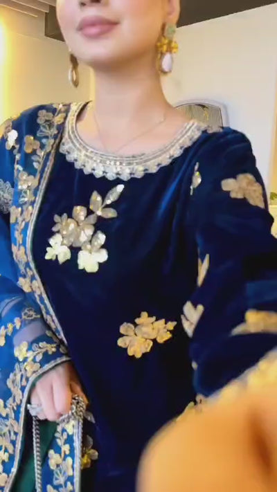 Luxury Micro Velvet Embroidered 3PC Suit – New Arrival